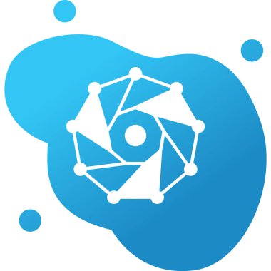 Nonagon. Web simgesi basit illüstrasyon