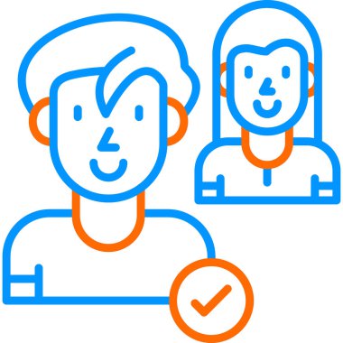 İş Arkadaşları simgesinin vektör illüstrasyonu