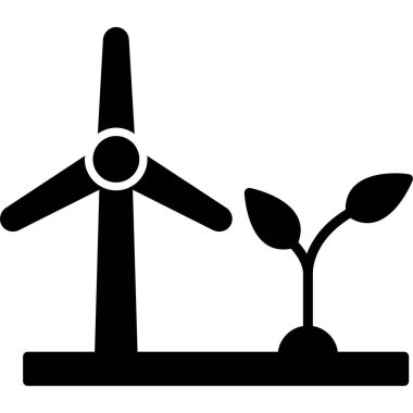 Yel değirmeni ikonu vektör illüstrasyonu