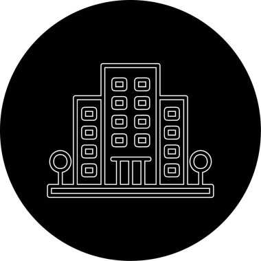 Office Building web simgesi, vektör illüstrasyonu