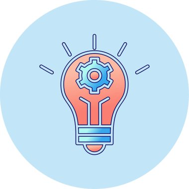 İnovasyon web simgesi basit illüstrasyon 