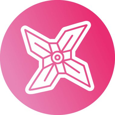 Shuriken simgesinin vektör illüstrasyonu          