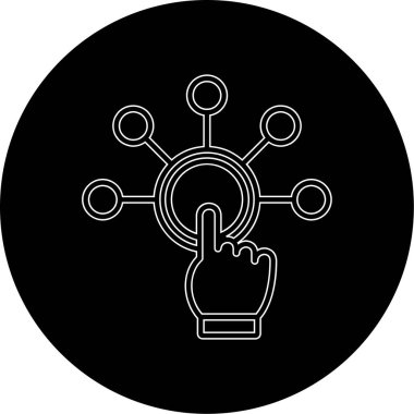 Etkileşimli web simgesi vektör illüstrasyonu