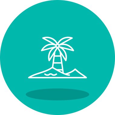 Oasis Web simgesi, vektör illüstrasyonu 