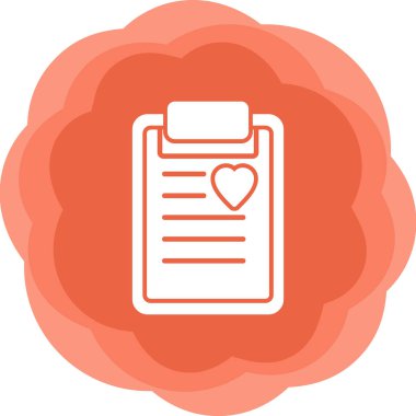 sağlık raporu simgesi vektör illüstrasyon 