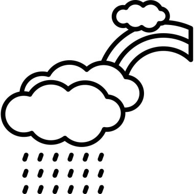 Gökkuşağı Simgesi Basit Vektör İllüstrasyonu