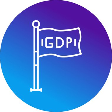 Büyük ulusal ürün bayrağı simgesi, vektör illüstrasyonu