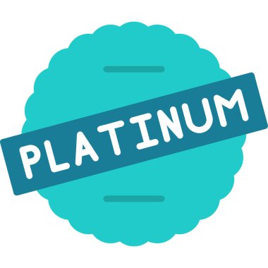 Platin Web simgesi vektör illüstrasyonu