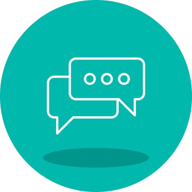 Sohbet baloncukları simgesi, vektör illüstrasyonu basit tasarım