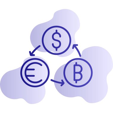 para birimi değişim simgesi ana hat biçiminde 