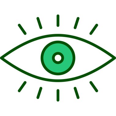 vizyon. Web simgesi basit illüstrasyon