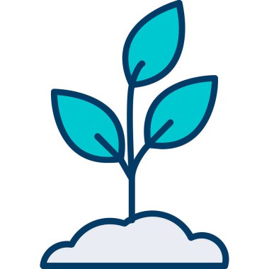 Bitki. Web simgesi basit illüstrasyon 