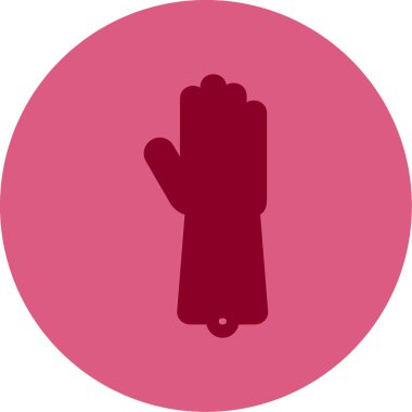 Lastik Eldiven simgesi, vektör illüstrasyonu 