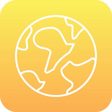 toprak küresi simgesi, vektör illüstrasyonu basit tasarım