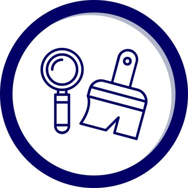 Arkeoloji araçları simgesi, vektör illüstrasyonu