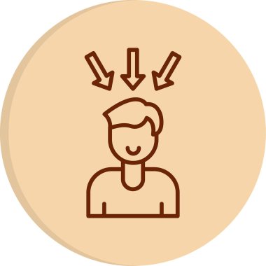 Oklu adam, vektör illüstrasyonu 