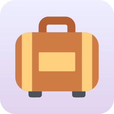 Bavul web simgesi, vektör çizim