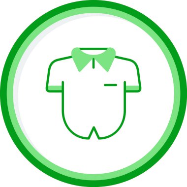 Polo gömlekli. Web simgesi basit illüstrasyon