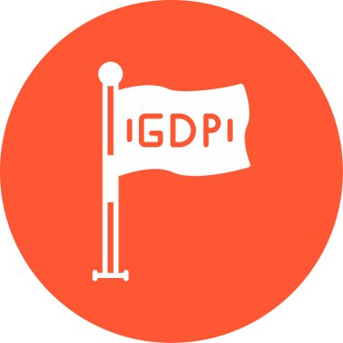 Büyük ulusal ürün bayrağı simgesi, vektör illüstrasyonu