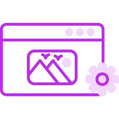 İçerik Yönetimi Sistemi modern simgesinin vektör illüstrasyonu            