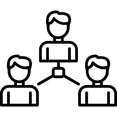 Sosyoloji Simgesi Basit Vektör İllüstrasyonu