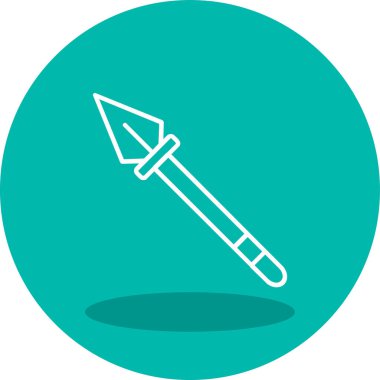 Mızrak simgesi vektör illüstrasyonu