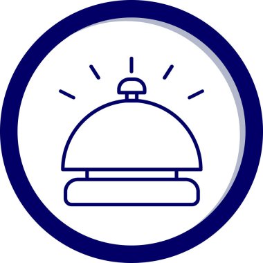 Desk Bell modern simgesinin vektör çizimi            