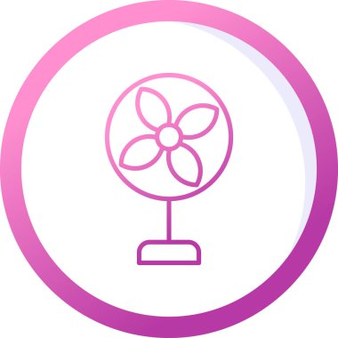 air fan simgesi, vektör illüstrasyonu basit tasarım