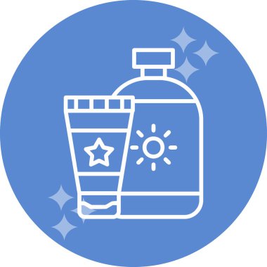 Güneş kremi modern simgesinin vektör illüstrasyonu               