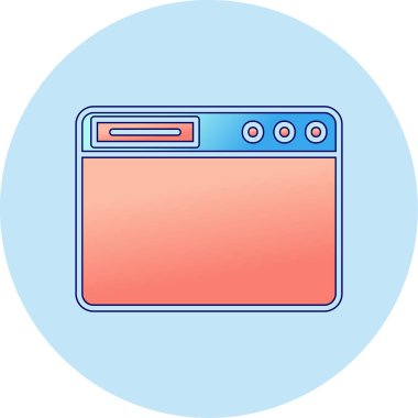 Tarayıcı. Web simgesi vektör illüstrasyonu