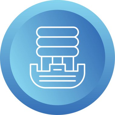 Ampul simgesinin vektör illüstrasyonu 