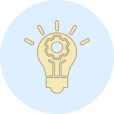 İnovasyon web simgesi basit illüstrasyon 