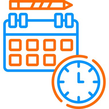 Zamanlama simgesi, vektör illüstrasyonu