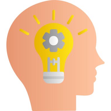 Fikir simgesinin vektör illüstrasyonu 