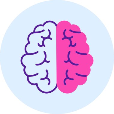 Beyin. Web simgesi basit illüstrasyon 