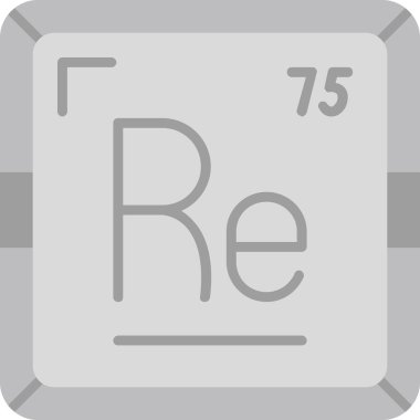 Rhenium modern simgesinin vektör illüstrasyonu                      