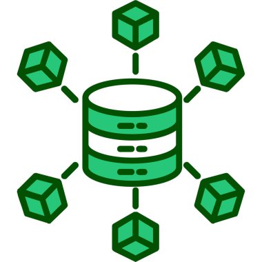 Büyük Veri vektör simgesi, basit illüstrasyon                  