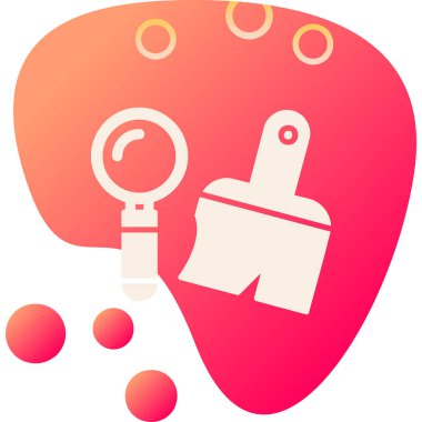 Arkeoloji araçları simgesi, vektör illüstrasyonu