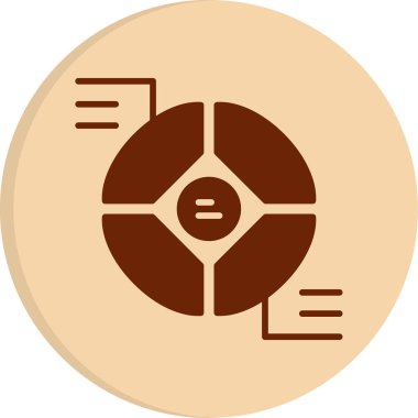 Donut Çizelgesi simgesinin vektör çizimi 