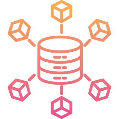 Büyük Veri vektör simgesi, basit illüstrasyon                  