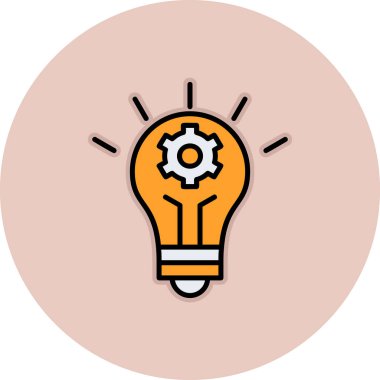 İnovasyon web simgesi basit illüstrasyon 