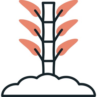 Bamboo icon, vector illustration simple design