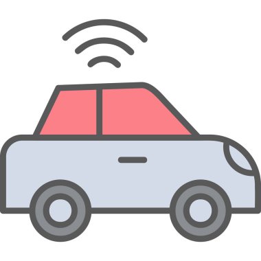 araba web simgesi basit illüstrasyon 