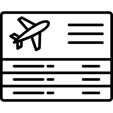 Seyahat ikonunun vektör illüstrasyonu. Ayrılışlar                   