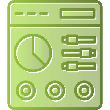 Kontrol Paneli modern simgesinin vektör illüstrasyonu                         