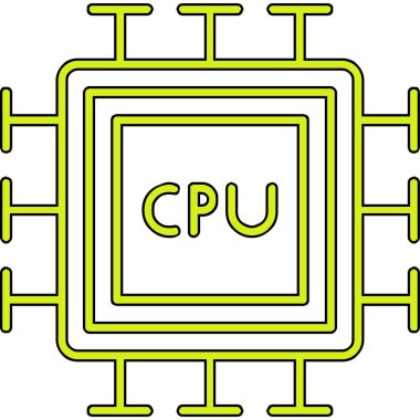cpu icon, vector illustration simple design
