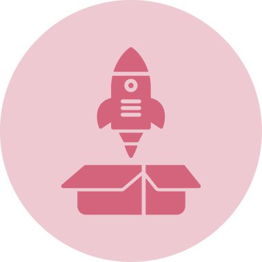 Fırlatılıyor. Web simgesi basit illüstrasyon