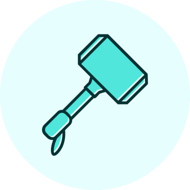 Çekiç ağı simgesi, basit vektör illüstrasyonu 