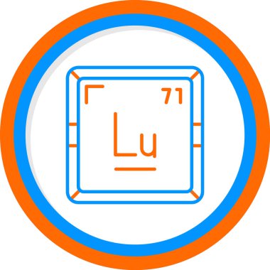 Periyodik tablo simgesinin Lutetium kimyasal elementi