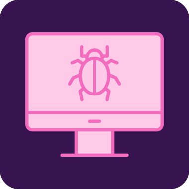 bilgisayar ekranı simgesi, vektör illüstrasyonu basit tasarım